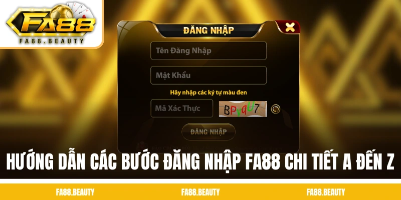 Hướng dẫn các bước đăng nhập FA88 chi tiết A đến Z